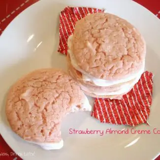 Strawberry Almond Creme Cookies