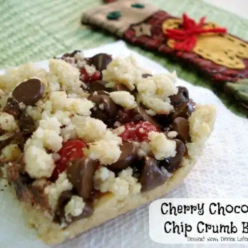 Cherry Chocolate Chip Crumb Bars are a unique and delicious treat!