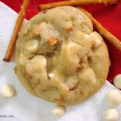 Pretzel White Chocolate Chip Cookies are both sweet and salty!