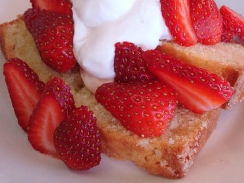 Sour Cream Pound Cake With Strawberries Cream Dessert Now Dinner Later