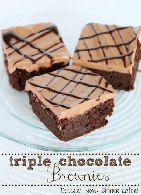 Triple Chocolate Brownies