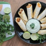 Baked Honey Lime Chicken Taquitos