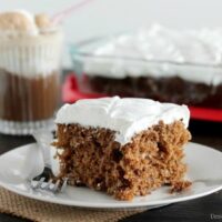 Root Beer Float Poke Cake