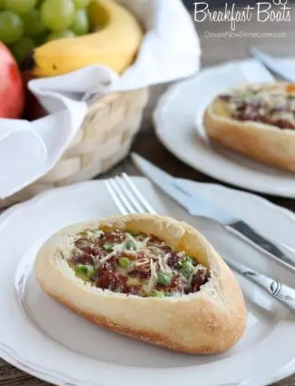 Bacon and Egg Breakfast Boats