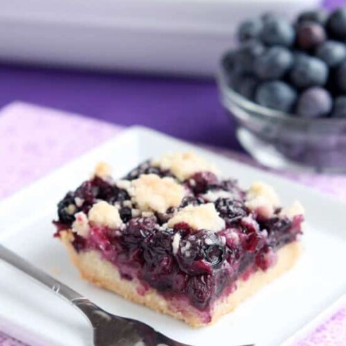 Blueberry Crumb Bars from DessertNowDinnerLater.com