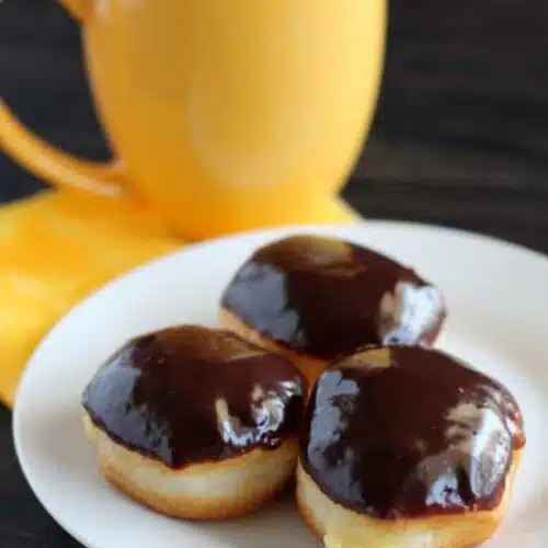 Mini Boston Cream Donuts