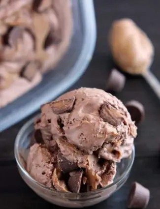 NO CHURN Chocolate Peanut Butter Cup Ice Cream