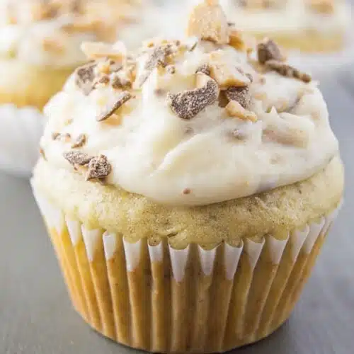 Banana Chocolate Toffee Cupcakes