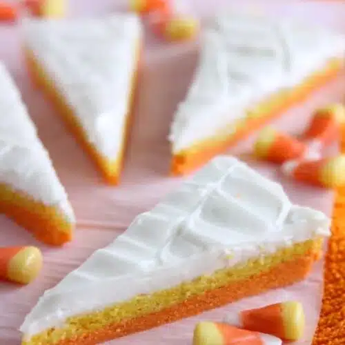 Candy Corn Sugar Cookie Bars