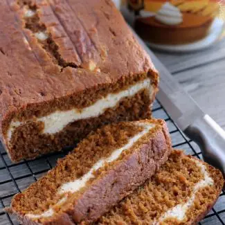 Cream Cheese Filled Pumpkin Bread | Dessert Now Dinner Later