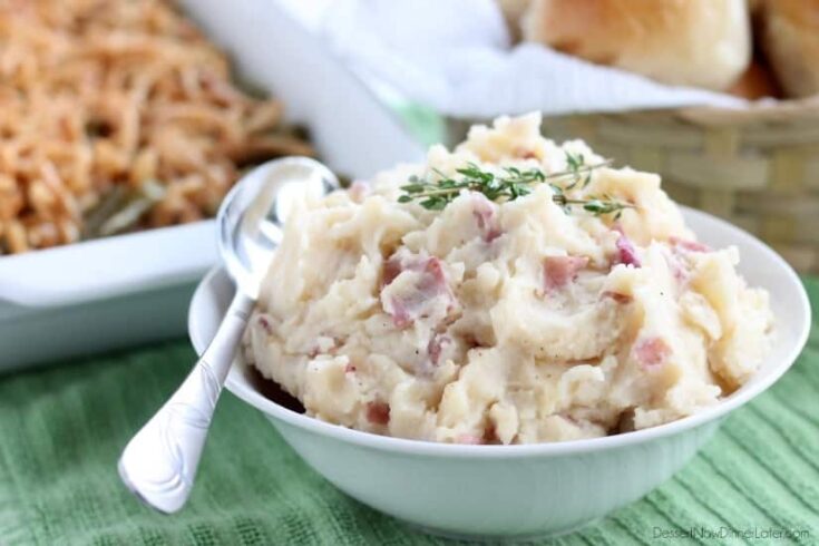 Browned Butter and Garlic Mashed Potatoes | Dessert Now Dinner Later