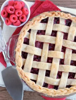 Raspberry Pie with Lattice Crust and Braided Edge