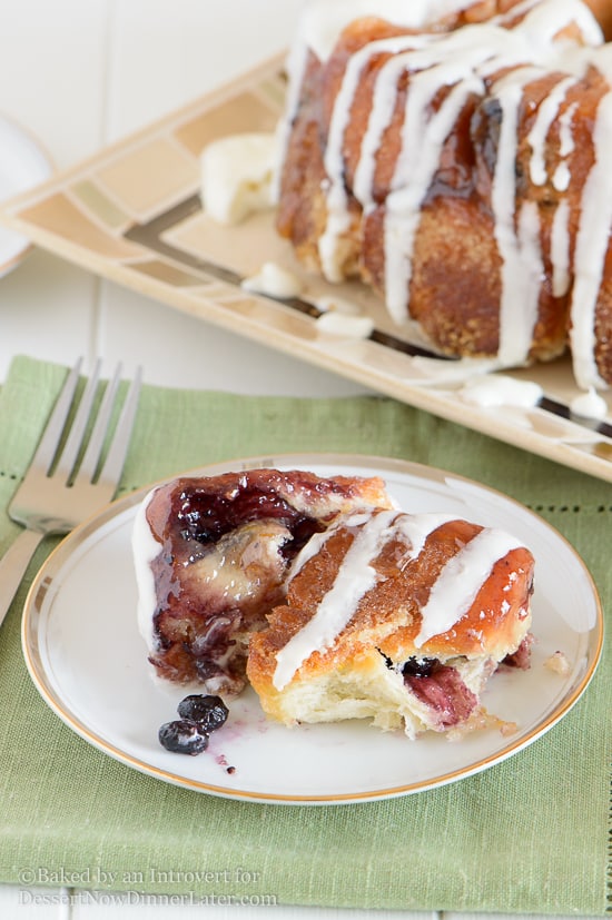 blueberry lemon pull apart bread