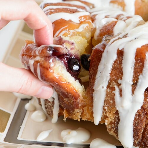 blueberry lemon pull apart bread-4