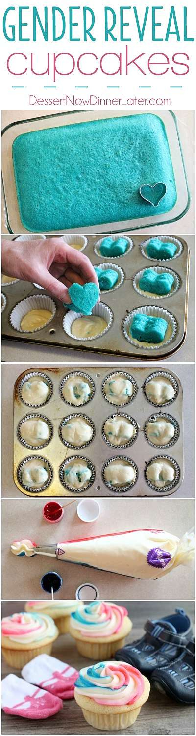 Gender Reveal Cupcakes | Dessert Now, Dinner Later!