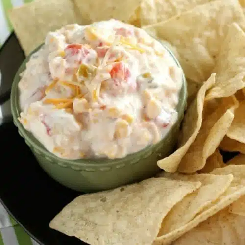 Fiesta Ranch Dip - only 5 ingredients for this spicy-cool party dip.