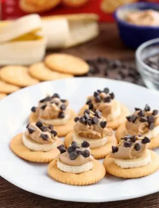 With a just a few pantry ingredients, you can have these Chocolate Peanut Butter Banana RITZ® Bites to snack on!