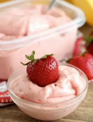 With only 5 ingredients and 5 minutes or less in the food processor (or blender), you can have this healthy Instant Strawberry Banana Frozen Yogurt!