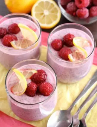 Lemon Raspberry Chia Pudding showcases the bright flavors of spring and summer made into a healthy snack or dessert!