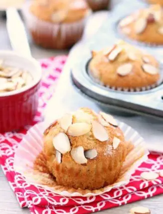 Almond extract and C&H® Honey Granules flavor these easy and lightly sweet breakfast muffins.