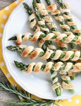 Easy and elegant, this wrapped asparagus is a delicious and light spring appetizer.