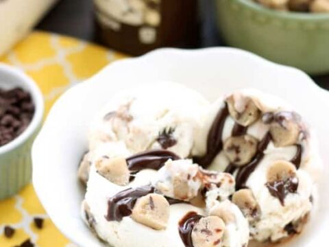 BEST Cookie Dough Ice Cream {No-Churn} - Celebrating Sweets