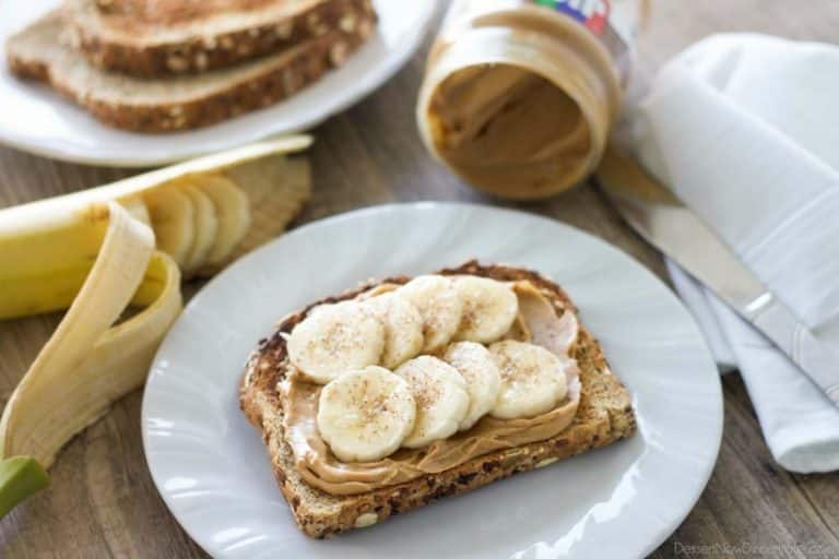 Enjoy peanut butter for breakfast and on-the-go with these quick and tasty ideas! (Peanut Butter Toast with Bananas and Cinnamon)