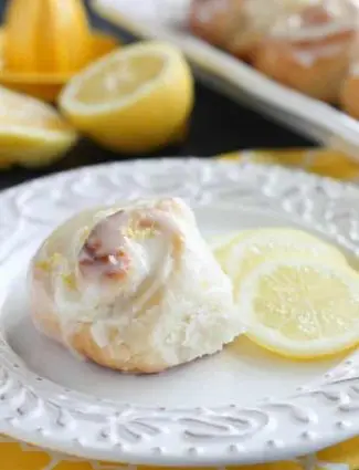 Lemon Cream Cheese Sweet Rolls are tangy and sweet with a hint of cream cheese, plus easy to make with frozen dough!