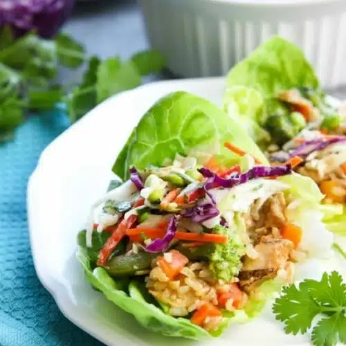 Whip up these Teriyaki Chicken Lettuce Wraps in no time for an easy family dinner with insanely tasty flavors!