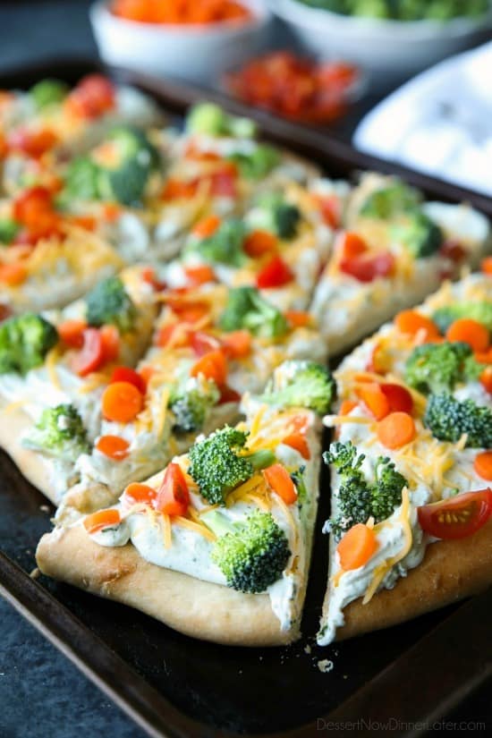 Vegetable Pizza | Dessert Now Dinner Later