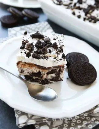 This Oreo Ice Cream Dessert has layers of cookies and cream goodness! It's easy, no-bake, and perfect for summer!