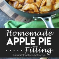 Homemade Apple Pie Filling is easy, delicious, and freezes well! Use it for apple pie, apple crisp, or any dessert that uses canned apple pie filling. Stays freezer fresh up to 12 months!