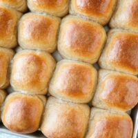 These 100% Whole Wheat Dinner Rolls are so soft, light, fluffy and moist, with a hint of honey. Make them for holidays (Thanksgiving, Christmas, Easter, etc.) or any day!