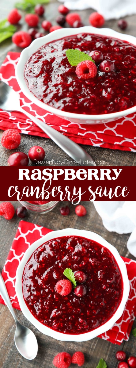 Raspberry Cranberry Sauce + Video 