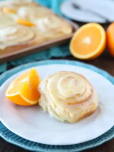 Orange Rolls are a delicious sweet roll made with a soft and fluffy potato dough filled with a zest-infused sugar and topped with a fresh orange glaze. Perfect for breakfast, weekend brunch, or holidays -- like Easter.