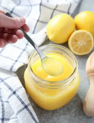 This fast and easy Microwave Lemon Curd is thick and creamy, and cooked in only 5 minutes or less. Use it in pies, tarts, cream puffs, cakes, and more!