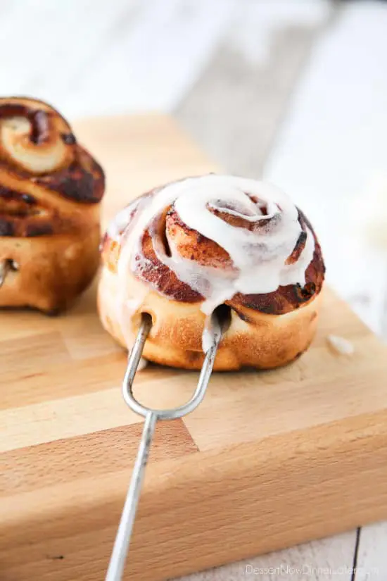 How to Par-Bake Cinnamon Rolls - Baked Broiled and Basted