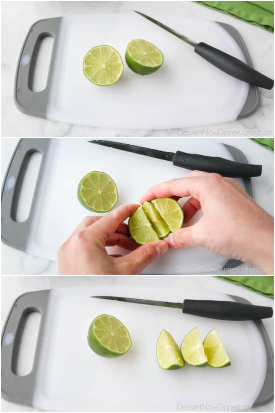 How to cut the perfect lime wedges.