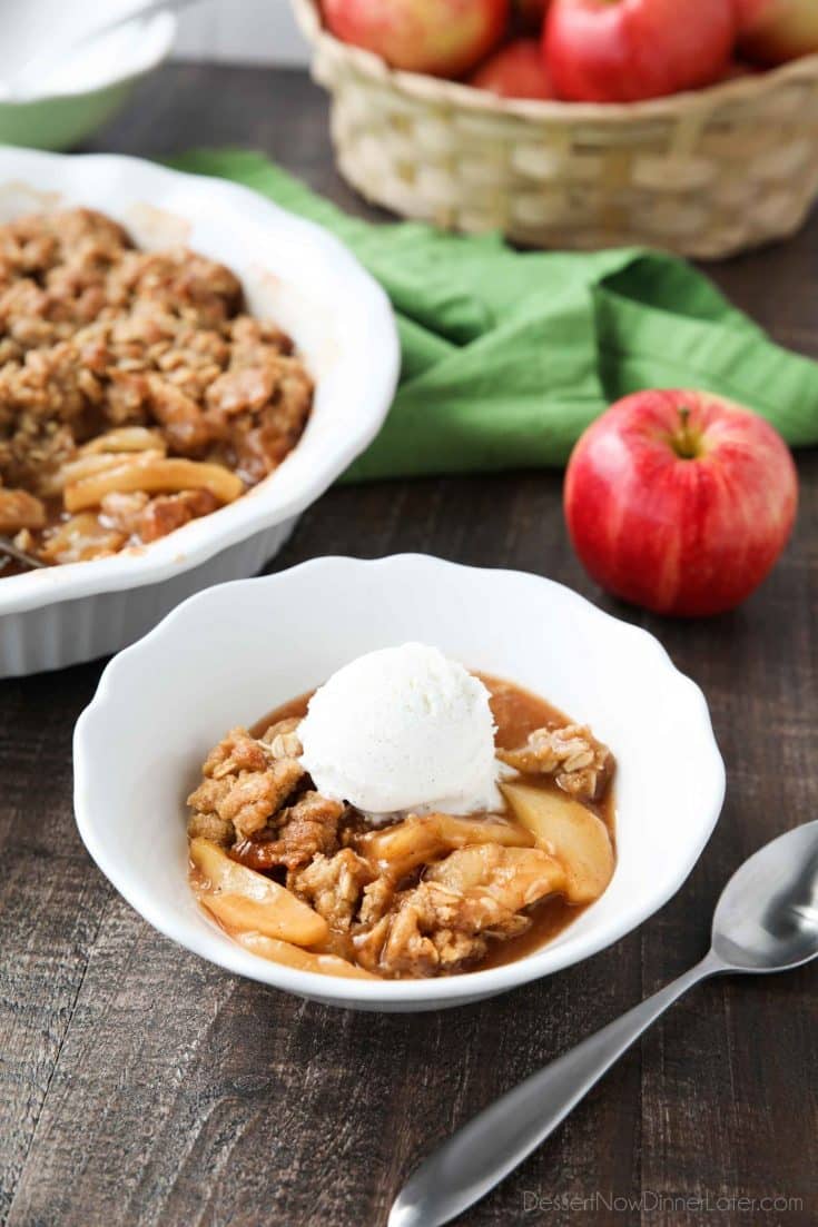 Apple Crisp Recipe (aka Apple Crumble) | Dessert Now Dinner Later