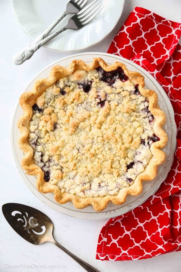 cherry crumb pie with canned pie filling