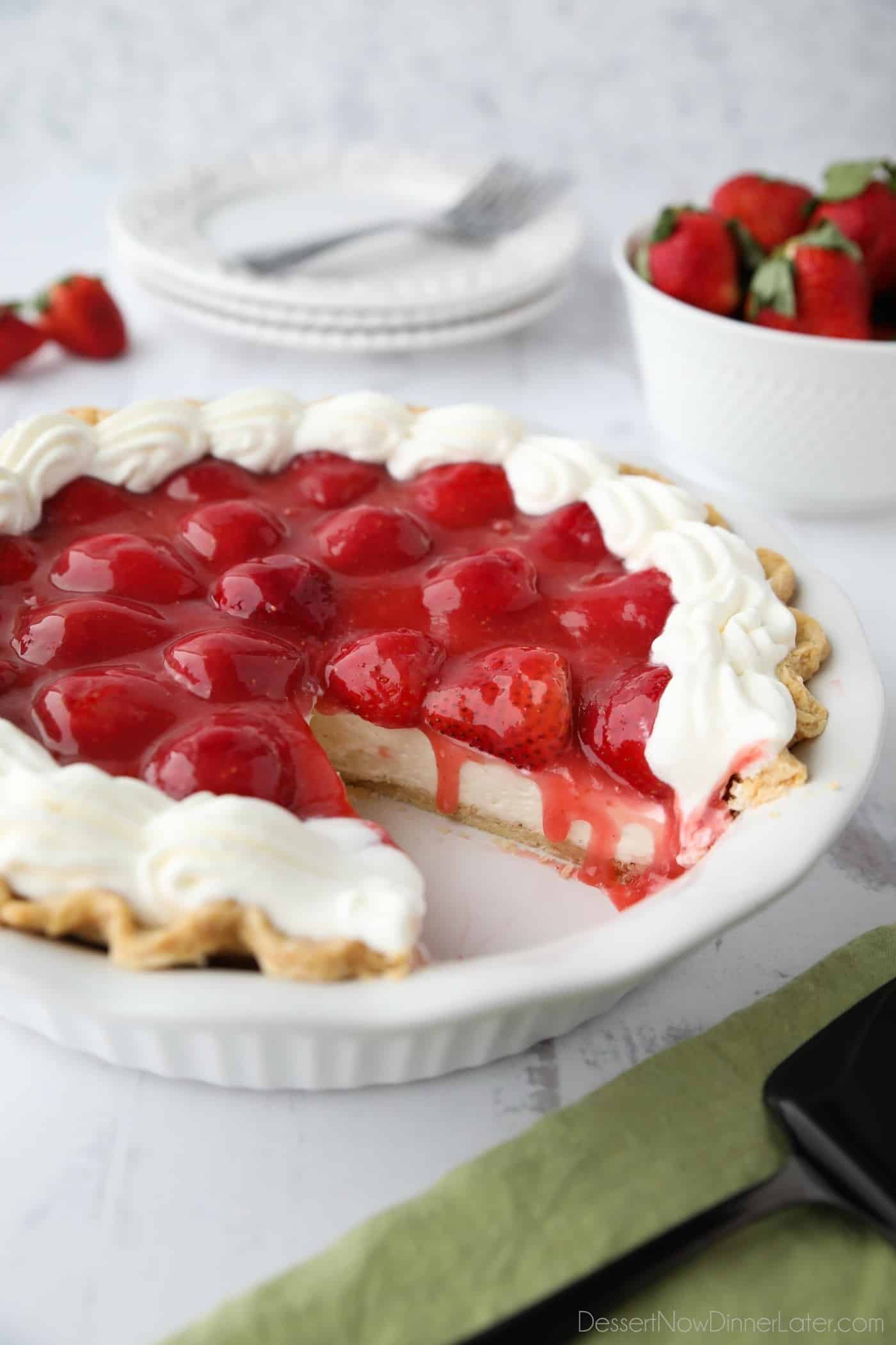 Strawberry Cream Pie | Dessert Now Dinner Later