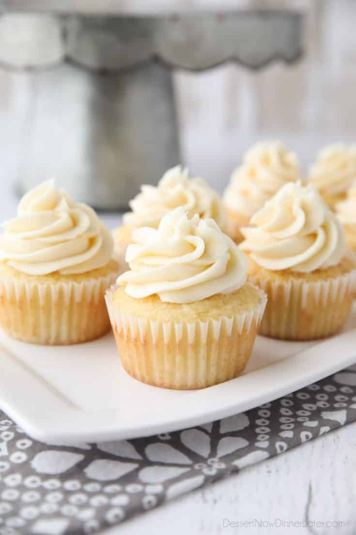 Vanilla Cupcakes Recipe + Video | Dessert Now Dinner Later