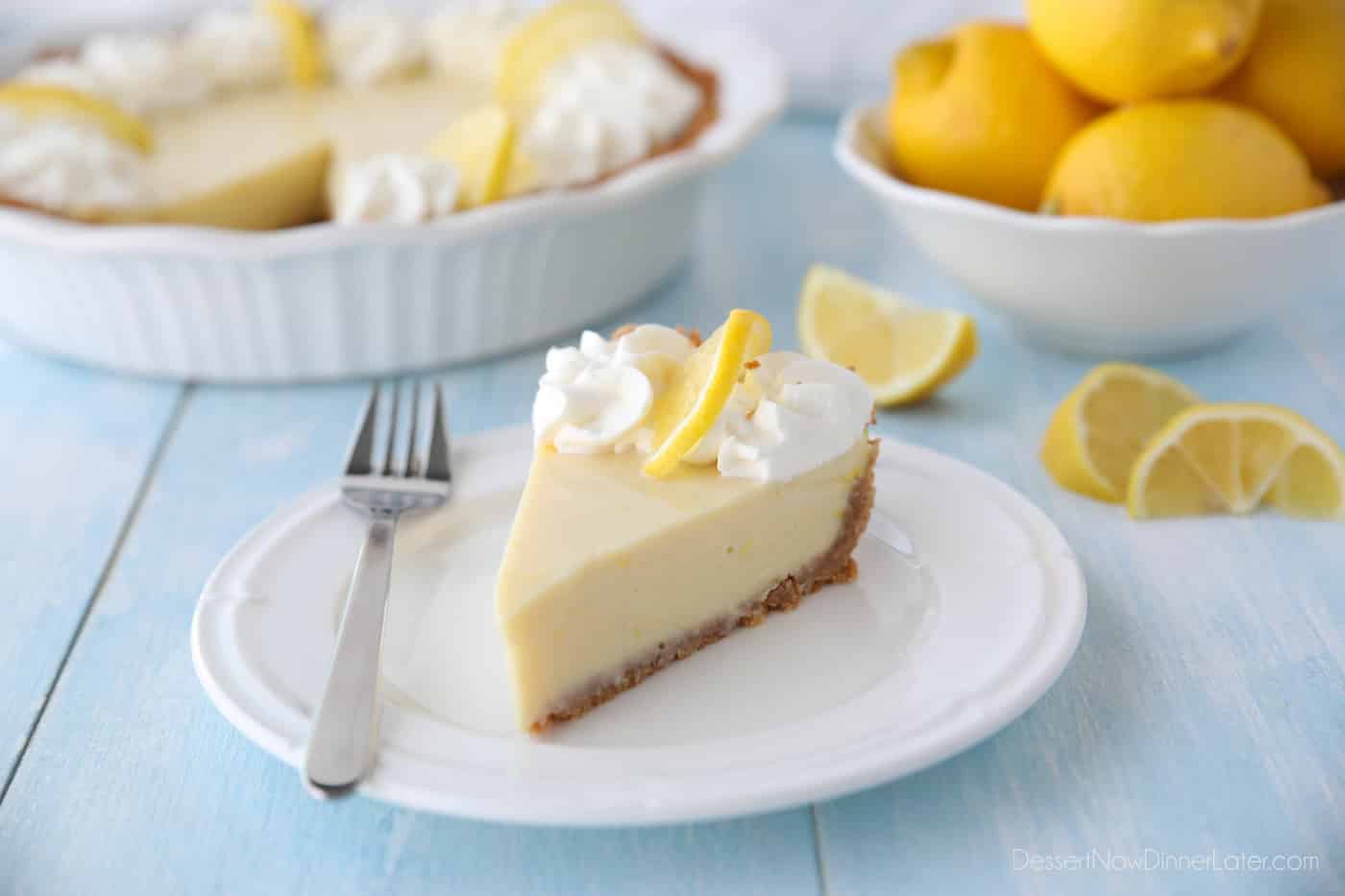 Lemon Cream Pie + Video (like Key Lime Pie) | Dessert Now Dinner Later