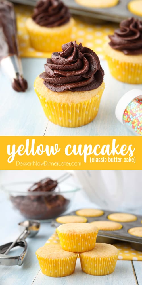 Yellow Cupcakes Recipe (Butter Cake) | Dessert Now Dinner Later