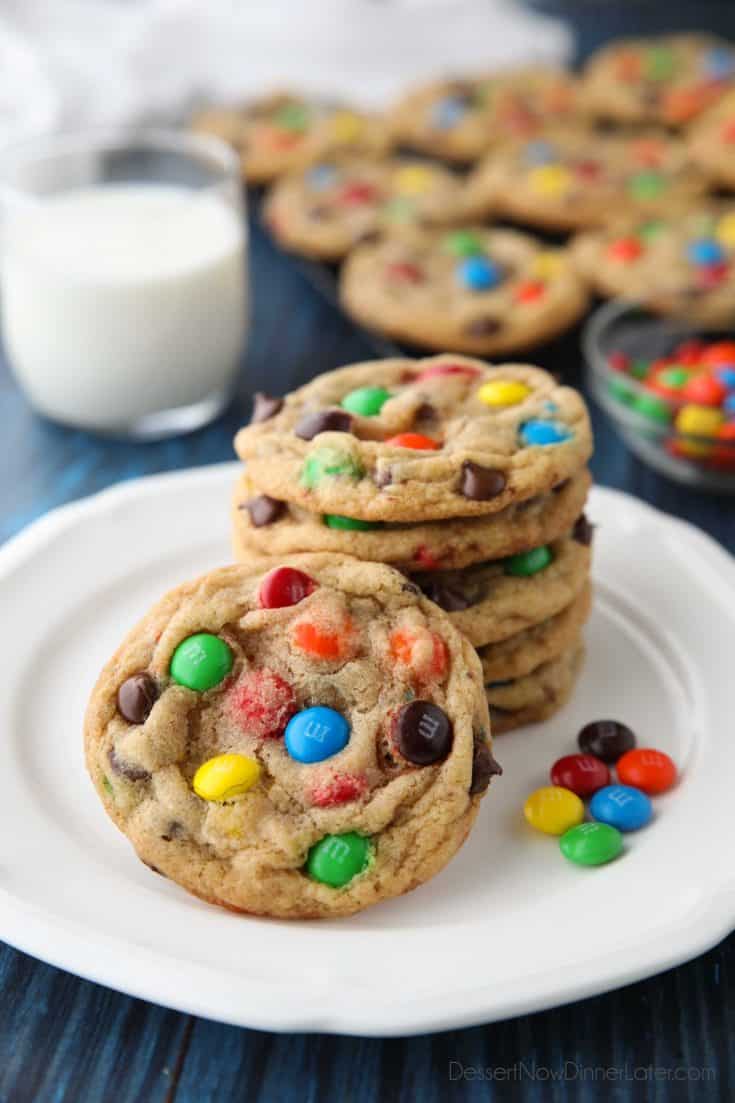 M&M Cookies + Video {The BEST Recipe!} | Dessert Now Dinner Later