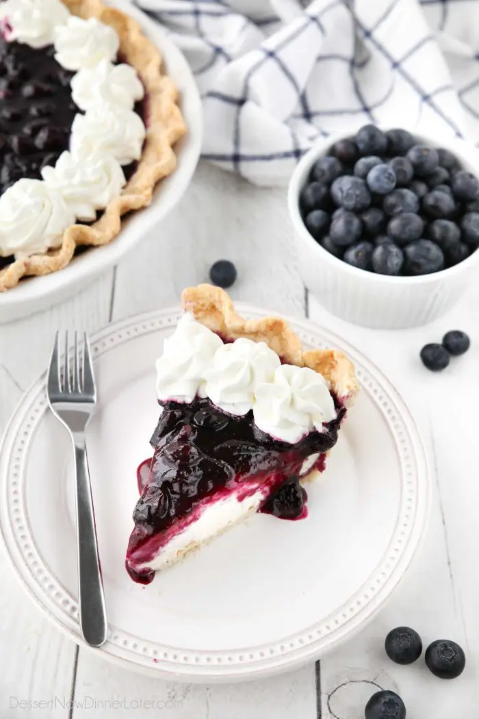 Blueberry Cream Cheese Pie + Video | Dessert Now Dinner Later