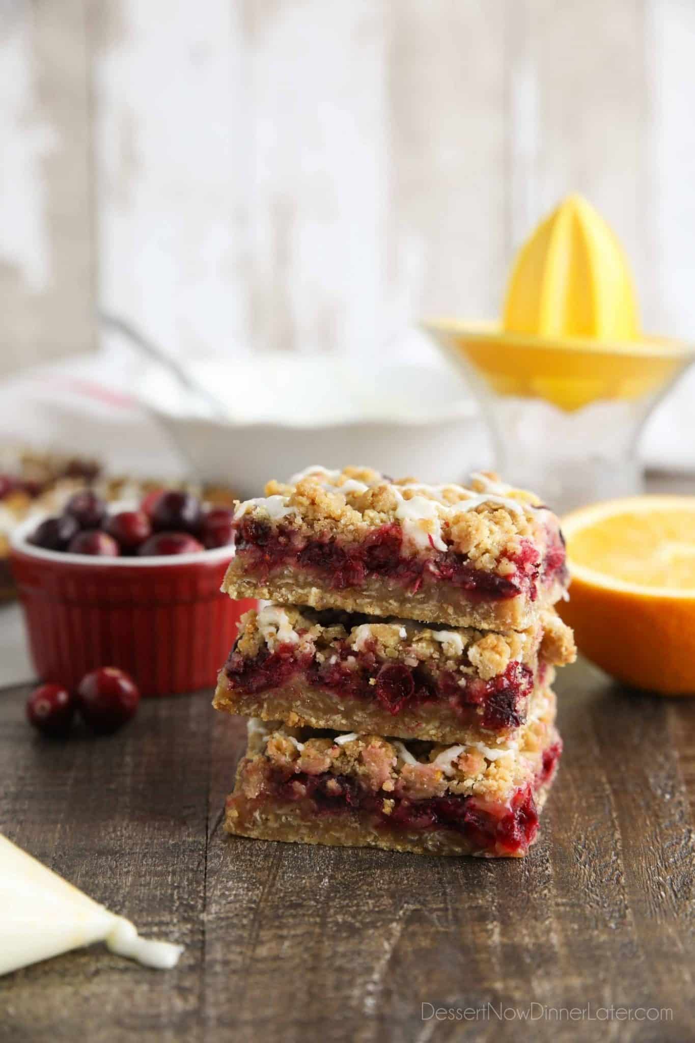 Cranberry Crumble Bars | Dessert Now, Dinner Later!