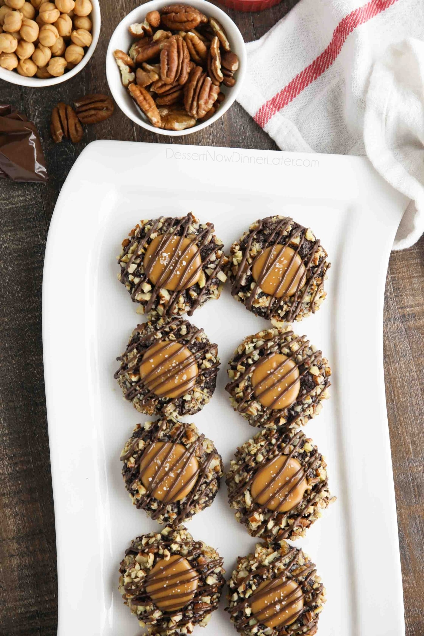 Turtle Thumbprint Cookies Dessert Now Dinner Later