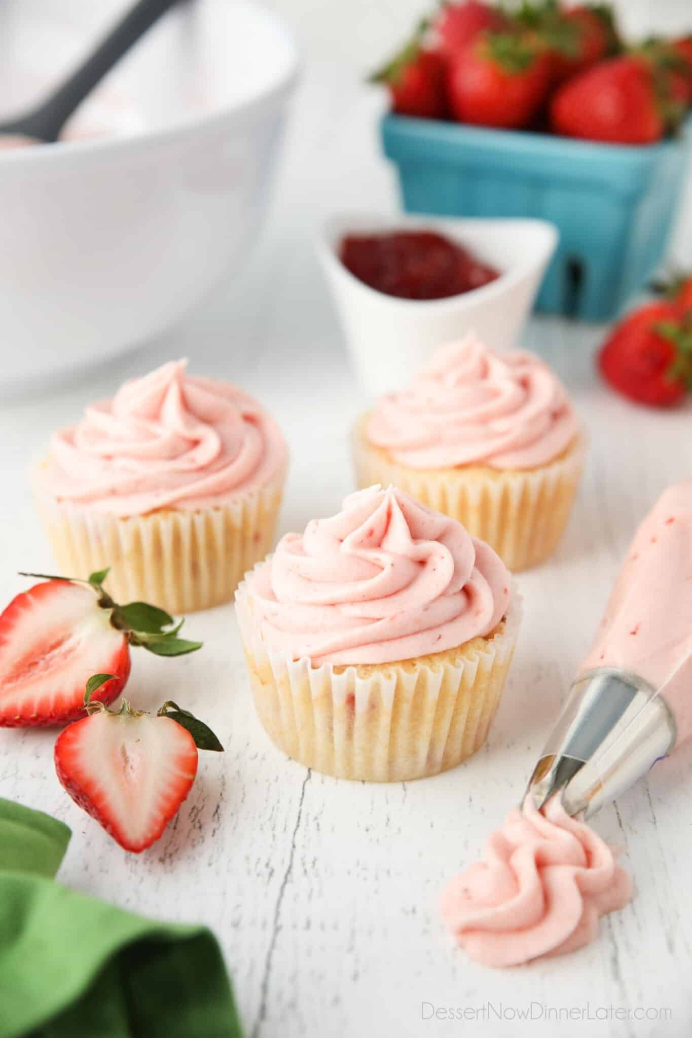 Strawberry Buttercream Frosting + Video Dessert Now Dinner Later