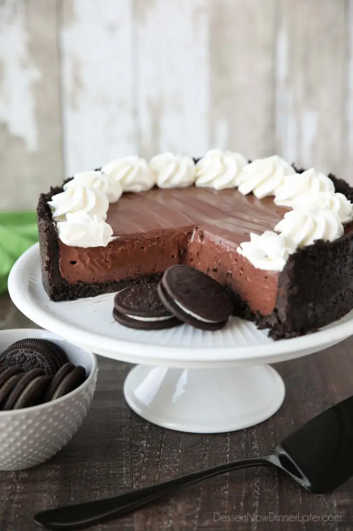 No Bake Chocolate Cheesecake | Dessert Now Dinner Later
